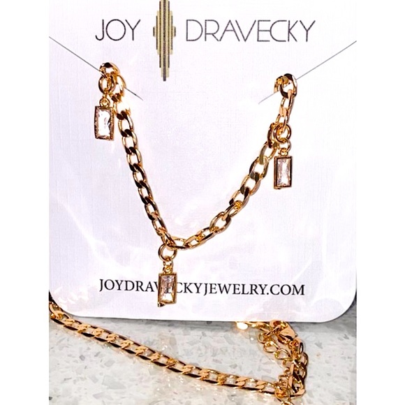 NWT Gold Cubic Zirconia Lexi Joy Dravecky Choker - Picture 2 of 3